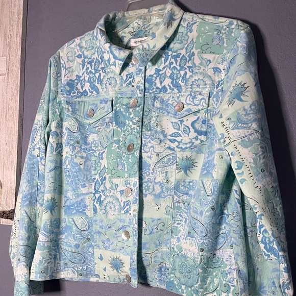 Coldwater Creek Jacket Women’s Size Small Colorful Print Lightweight Buttons - Picture 4 of 7